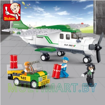 Конструктор Sluban M38-B0362 Транспортный самолет (251 деталь) картинка 6